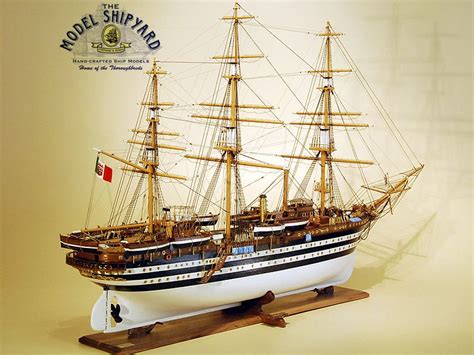 Museum Quality Wooden Historic Sailing Ship Model Of The Amerigo