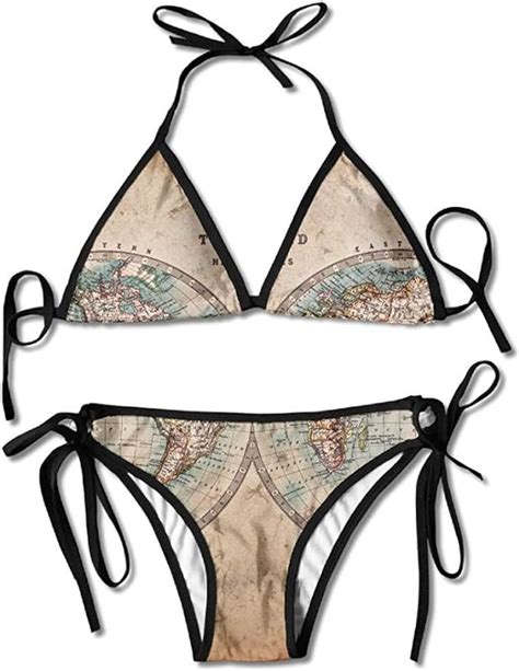 Bikinis An Ancient Map Of The World Bikini Women S Summer Swimwear