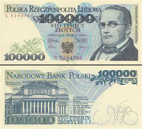 Banknot Z Rok Banknoty Prl Numizmatyczny