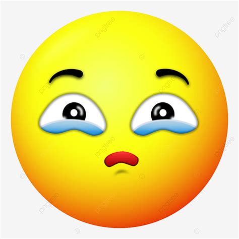 D Emoji Of Cry Face Illustration Vector D Emoji Png And Vector