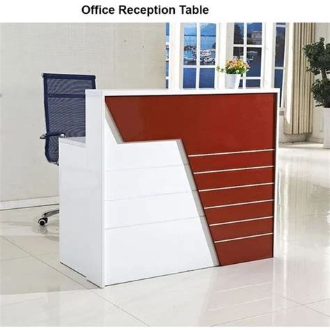 Rectangular Office Reception Table With Storage At Piece In