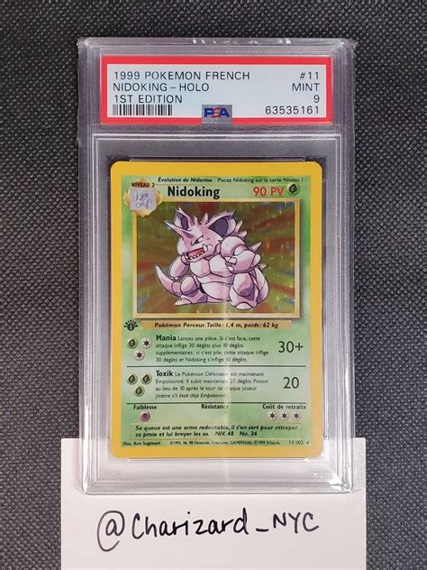 1999 Pokemon Nidoking Holo Base Set French 1st Edition 11102 Psa 9 Ebay