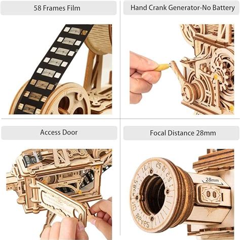 ROKR 3D Wooden Puzzle For Adults Vitascope Model Building Kit Wooden