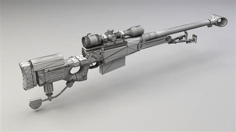 Sniper Rifle Aw50 Model - TurboSquid 1352436