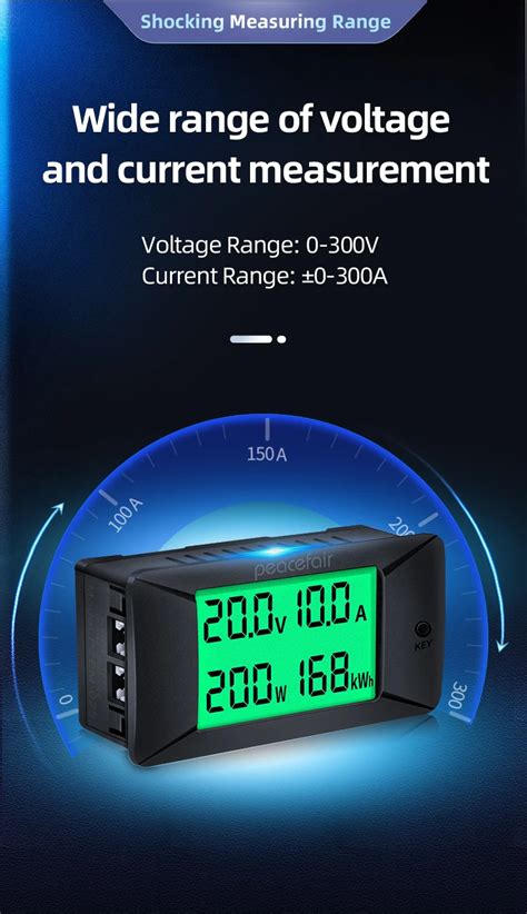 Peacefair Pzem V A Shunt Car Volt Ampere Meter Wattmeter Kwh