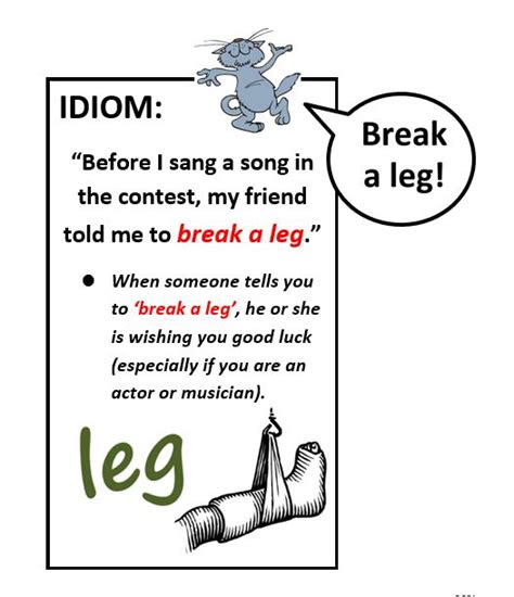 Idiom Break A Leg Ingles