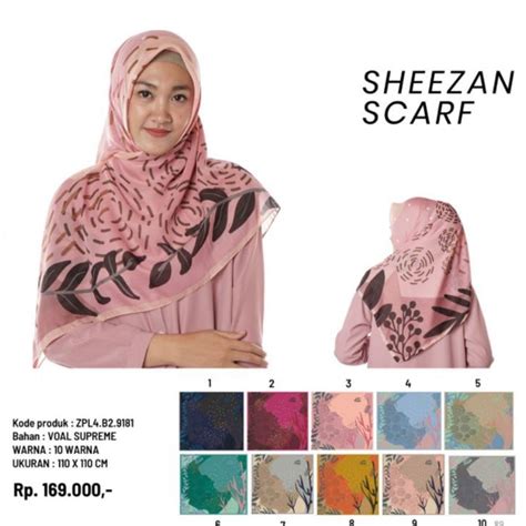 Jual Zoya Scarf Kerudung Hijab Segiempat Sheezan COD Shopee Indonesia