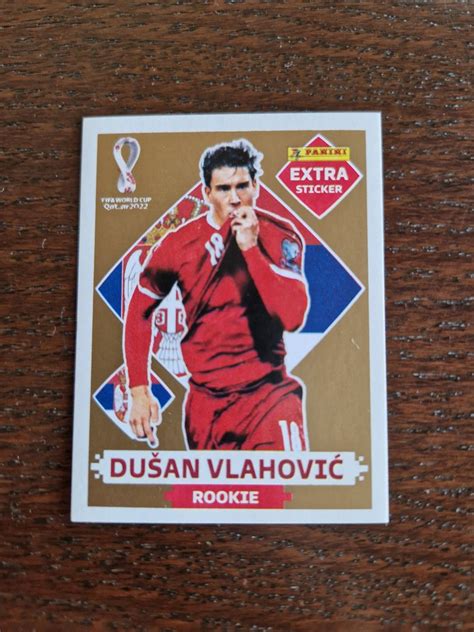 Panini WC Qatar 2022 DUSAN VLAHOVIC Extra Sticker Gold Catawiki