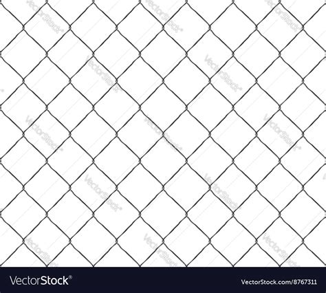 Old Steel Mesh Metal Fence Seamless Structure Vector Image