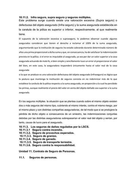 Unidad Contrato De Seguros Contratos Mercantiles Pdf