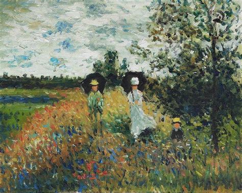 The Promenade Near Argenteuil By Claude Monet