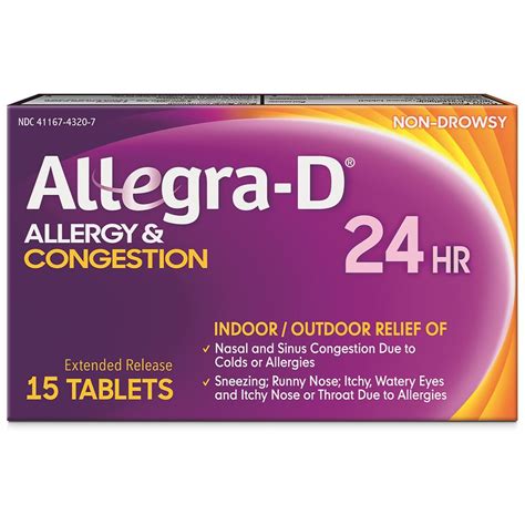 Allegra D Allergy And Congestion Relief Tablets Walgreens