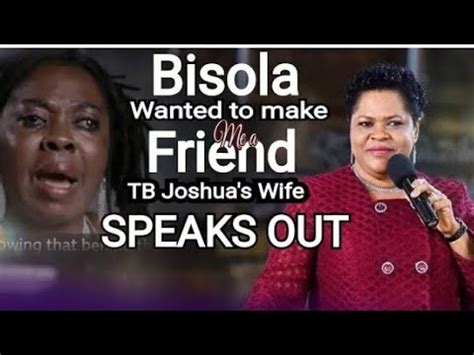 Pastor Evelyn Joshua Spoke On Bisola Johnson Bbc Tbjoshua Youtube