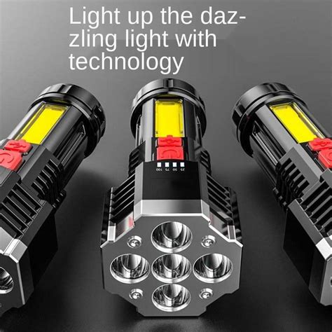 Tanje Senter Led Usb Rechargeable Flashlight Xpe Head Cob Mah L