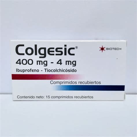 MEDICINA COLGESIC 400MG 4MG X 15 COMP BIOTECH Sihay