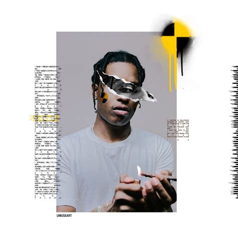 Umuse Asap Rocky Poster Art Ink Square Sunglasses Men Album Covers