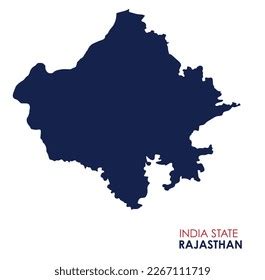 Rajasthan India Vector Map High Detailed Stock Vector Royalty Free