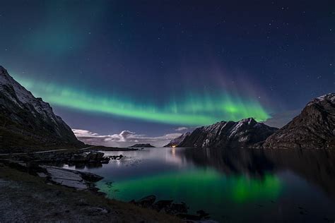 HD wallpaper: Aurora Borealis, night, Northern lights, Norway, The ...