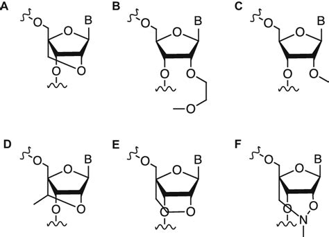 Chemical Structures Of Antisense Oligonucleotides Mentioned In This