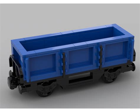 LEGO MOC Open Freight Wagon Blue By P3rlE Rebrickable Build With LEGO