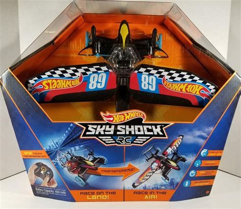 Brand New In Box Hot Wheels Sky Shock Remote Control Race Car Or Airplane The Airplane Can