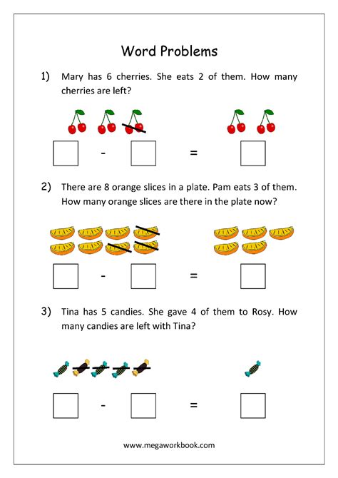 Maths Subtraction Word Problems