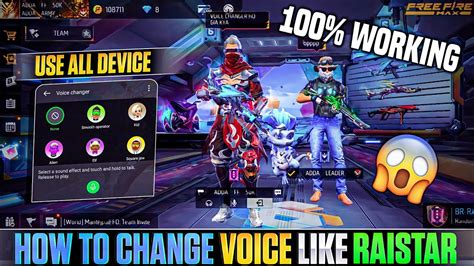 How To Change Voice In FreeFire Free Fire Me Voice Change Kaise Kare