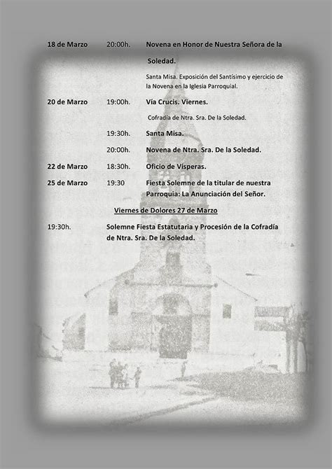 Horario De Cultos Y Celebraciones Durante La Cuaresma Cr Nica De