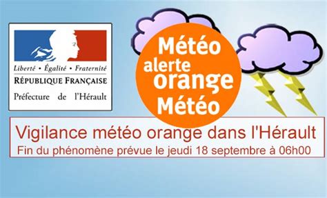 Vigilance M T O Orange Maintenue Dans L H Rault Fin Du Ph Nom Ne