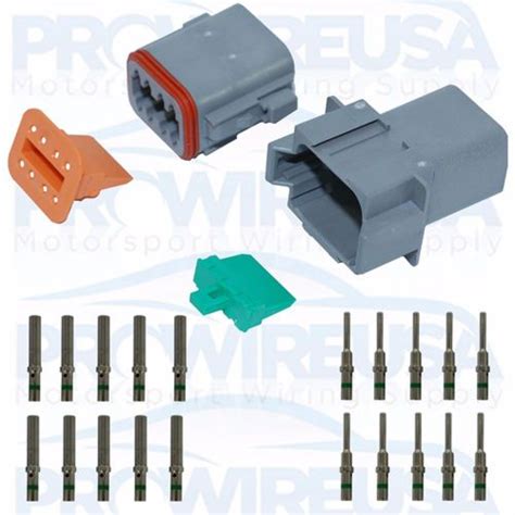 Find Deutsch DT 8 Pin Connector Kit 14 GA Nickel MSD 8185 Solid