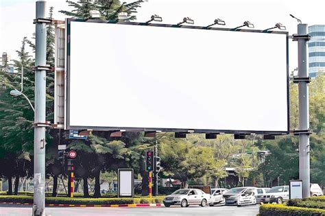 Premium Photo Blank Billboard Mockup On Busy Intersection