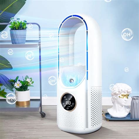 Bladeless Fan Portable Air Conditioner LED Display Desktop Fanless