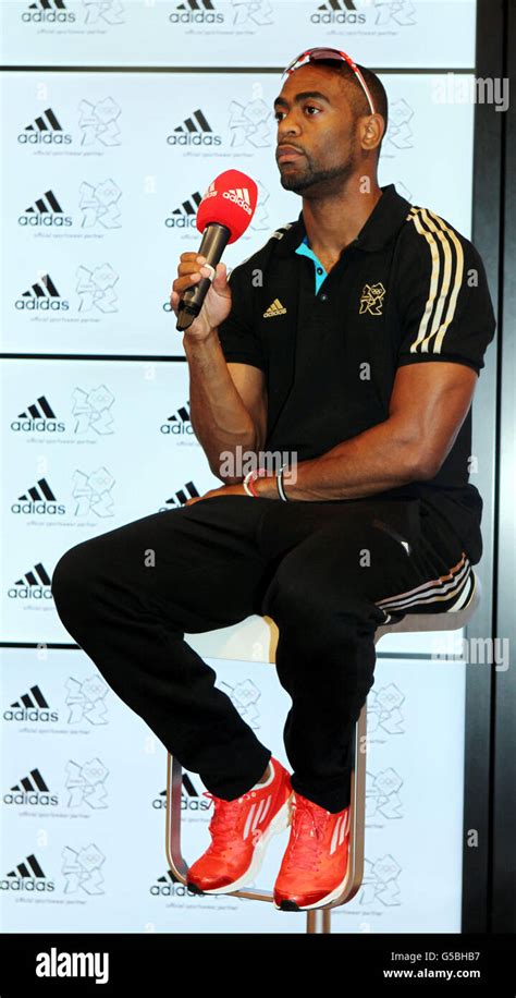 London Olympic Games Day 5 American Sprinter Tyson Gay At A Press Conference At The Adidas