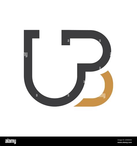 Initial Letter Ub Logo Or Bu Logo Vector Design Template Stock Vector