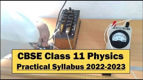 Cbse Class 11 Physics Practical Syllabus 2022 2023 Download List Of Experiments With