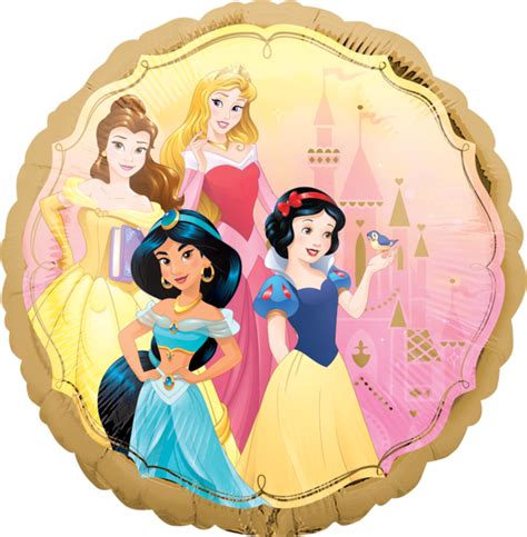 Ballon En Aluminium Rond Princesses Disney Gonflage à Lhélium Inclus