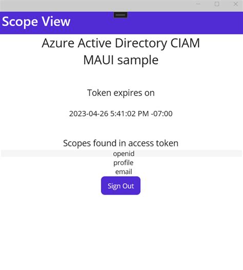 A Net Maui App Using Msal Net To Authenticate Users With Azure Ad For