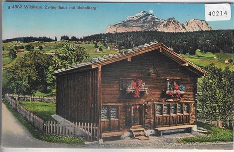 Wildhaus Zwinglihaus Mit Schafberg Litho Kaufen Auf Ricardo