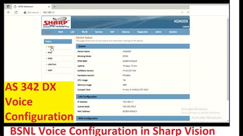 As Dx Voice Configuration Bsnl Voice Configuration In Sharp Vision