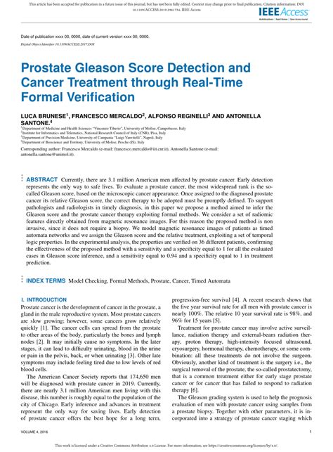 Pdf Prostate Gleason Score Detection And Cancer Treatment Through