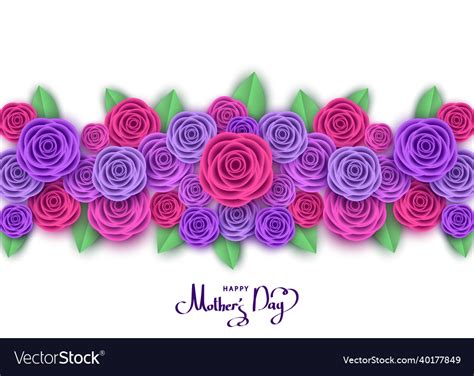 Mothers day greeting card with roses Royalty Free Vector