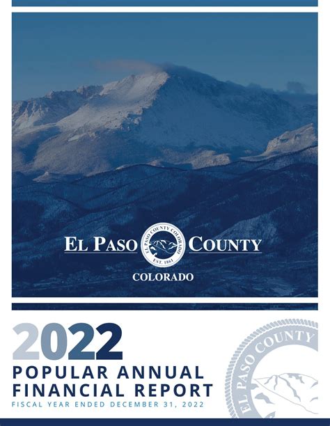 2022 El Paso County Colorado Popular Annual Financial Report Pafr By