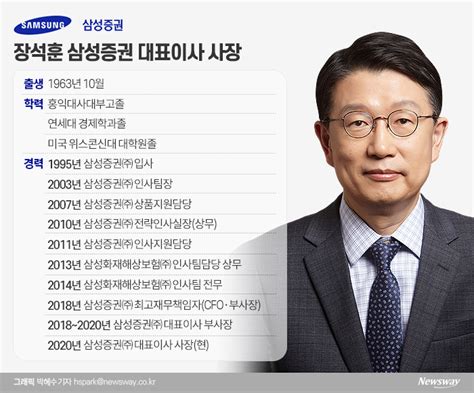 ‘원칙주의자 장석훈 삼성증권 대표이사 사장 뉴스웨이