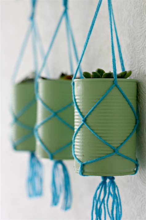 Tin Can Hanging Planters - Makes, Bakes and Decor