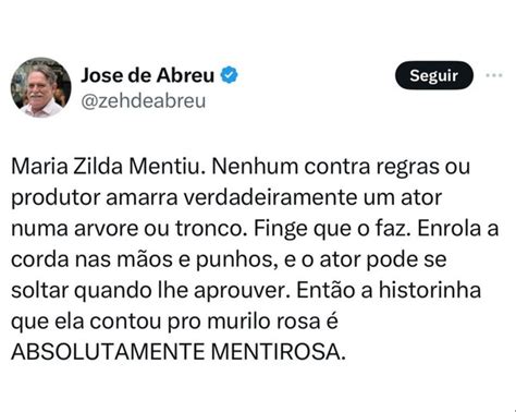 Jos De Abreu Rebate Maria Zilda Sobre Mau H Lito Traiu O Marido