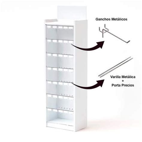 Expositor De Cart N Con Ganchos Met Licos Ganchos Timbrados San Jos