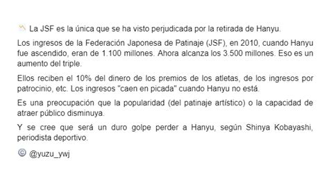 Yuzuru Hanyu Latino On Twitter Info La Jsf Es La Nica Que Se Ha