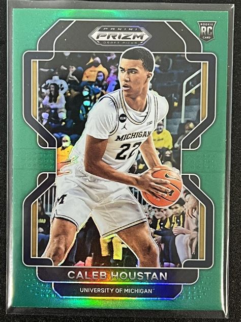 2022 Panini Prizm Draft Picks CALEB HOUSTAN RC 95 GREEN PRIZM ROOKIE