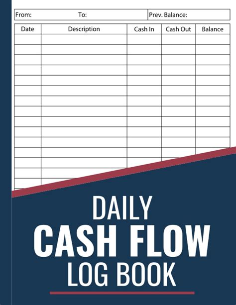 Amazon Daily Cash Flow Log Book Financial Ledger Book Cash