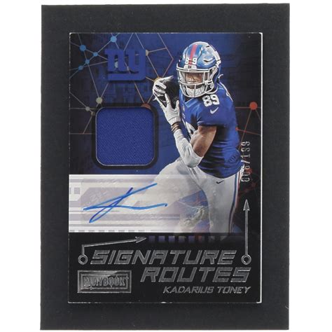 Kadarius Toney Panini Playbook Signature Routes Jerseys